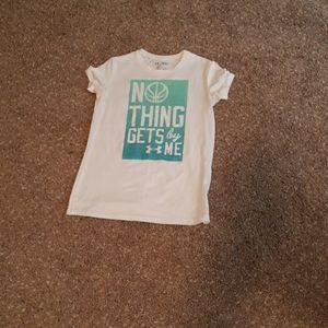 White Under Armour Athletic Girls Shirt
